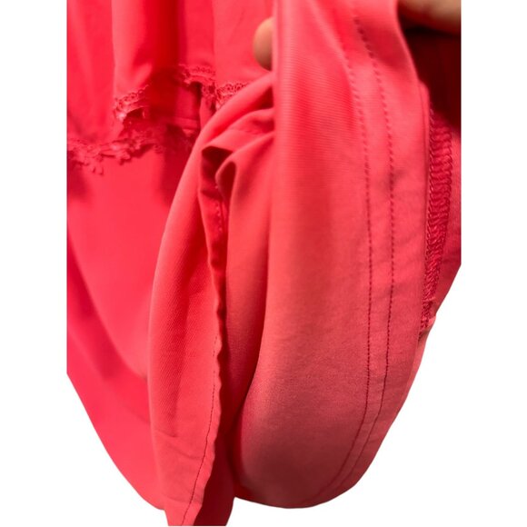 ๐ 2/$20 ๐Hot Pink Spaghetti Adjustbale Strap Dress with Flouncy Neckline sz L - Picture 7 of 9